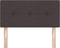 vidaXL - Hoofdbord - met - knoppen, - donkerbruin, - 100 - cm, - stof
