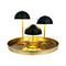 ALONG 3 - Mini Tafellampen - Zwart / Messing met Tray