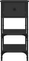 vidaXL - Nachtkastjes - 2 - st - 34x36x70 - cm - bewerkt - hout - zwart