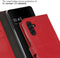 Selencia Galaxy A13 (5G) / A04s - Echt Lederen Bookcase - 3 Pashouders - Rood