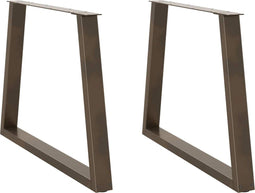 vidaXL - Eettafelpoten - 2 - st - V-vormig - 90x(72-73,3) - cm - staal - naturel