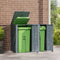 vidaXL - Containerberging - voor - 2 - containers - 138x79x117 - cm - staal - grijs
