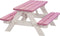 SenS-Line - Kindertafel Minnie Roze/Wit - Picknicktafel Voor buiten - L 90 x B 90 x H 55 cm - FSC 100 % Grenenhout