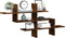 vidaXL - Wandschap - 124,5x18x60,5 - cm - bewerkt - hout - gerookt - eikenkleurig