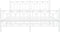vidaXL - Bedframe - met - hoofd- - en - voeteneinde - metaal - wit - 160x200 - cm