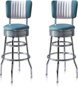Bel Air Retro Barkruk BS-29CB Blauw 1+1 Bundel