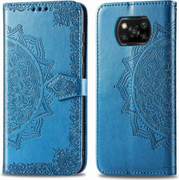 iMoshion Hoesje Geschikt voor Xiaomi Poco X3 Pro / Poco X3 Hoesje Met Pasjeshouder - iMoshion Mandala Bookcase - Turquoise