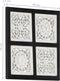 vidaXL - Wandpaneel - handgesneden - 40x40x1,5 - cm - MDF - zwart - en - wit