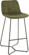 J-Line barstoel Laurent - metaal/textiel - groen - 2 stuks