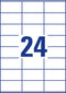 Avery Zweckform LR3475 gerecycleerde universele etiketten ft 70 x 36 mm (b x h), 2.400 etiketten, wi