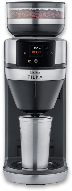 Severin KA 4853 - Filterkoffiezetapparaat - Volledig automatisch - Ingebouwde molen - Zwart Zilver