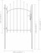 vidaXL - Poort - 1x1,75 - m - staal - wit