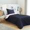 Univers Décor - 4-PACK OMKEERBAAR DEKBEDOVERTREK 90 X 190 CM - 100% Katoen - Marine/Wit (4 stuks)