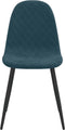 vidaXL - Eetkamerstoelen - 4 - st - fluweel - blauw