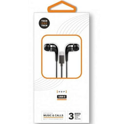 Tech One Tech TEC1305 - Oordopjes met microfoon - USB-C - Zwart