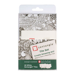 Sakura - Tekenset zentangle set 20 patronen wit | 5 stuks