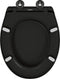 vidaXL - Snelle - Afneembare - Toiletzitting - met - Zachte - Sluiting - Duroplast - Zwart