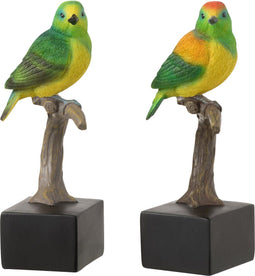 J-Line figuur Mus Op Voet - polyresin - mix - 2 stuks