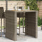 vidaXL Tuintafel met acaciahouten blad 105x80x110 cm poly rattan grijs