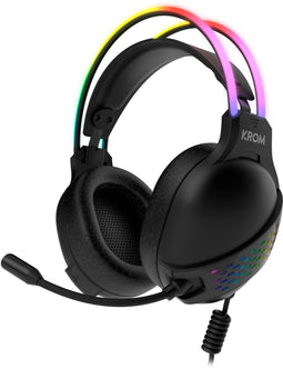 Krom Klaim - Headset - Draad - Stereo - 3.5mm Jackplug en USB 2.0 - 210cm kabel