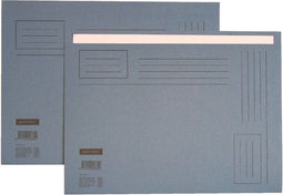 Vouwmap Quantore A4 ongelijke zijde 230gr blauw | 10 stuks