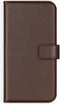Selencia Hoesje Geschikt voor Samsung Galaxy J6 Plus Hoesje Met Pasjeshouder - Selencia Echt Lederen Bookcase - Bruin
