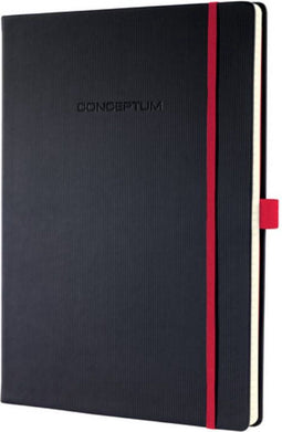 Sigel notitieboek - Conceptum RED Edition - A4 - zwart - hardcover - ruit - 194 pagina's - 80 grams papier - SI-CO660