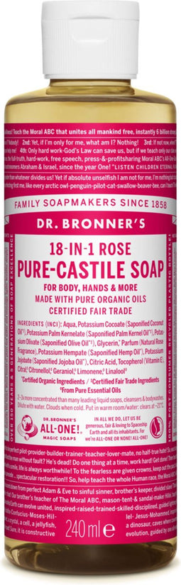 Dr Bronners Liquid soap rose