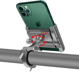 Mobiele Telefoon Houder Fiets Aluminium Motorfiets Mobiele Telefoon Houder met 360° Draaibare Anti-Shake Motorfiets Smartphone Houder Scooter Universeel voor 4.0-6.8 Inch Smartphone GPS Andere Apparaten