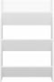 vidaXL - Wandschoenenkasten - 2 - st - 60x18x90 - cm - bewerkt - hout - hoogglans - wit