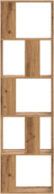 vidaXL - Boekenkast - 5-laags - 45x23,5x162,5 - cm - hout - artisanaal - eikenkleur