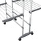 vidaXL - Droogrek - 2-laags - met - wieltjes - 60x70x106 - cm - zilverkleurig