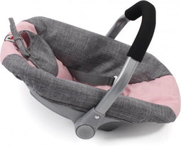 Bayer Chic 2000 - Poppen Autozitje Maxi-Cosi-stijl - Melange Grijs Roze