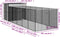 vidaXL - Hondenhok - met - ren - 214x661x181 - cm - gegalvaniseerd - staal - antraciet