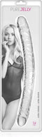 Pure Jelly 34 T - Dubbele Dildo - 34 x 3.2cm - Transparant Wit
