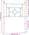 vidaXL - Hoofdbord - 75 - cm - metaal - wit