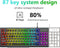 HXSJ V100 - Gaming Toetsenbord - RGB 87 toetsen - Zwart