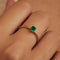 Isabel Bernard - Baguette - Ring 14 karaat goud - Groen (48)