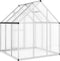 vidaXL - Tuinkas - met - basisframe - 169x169x195 - cm - aluminium - zilverkleurig