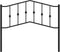 vidaXL - Hoofdbord - 107 - cm - metaal - zwart