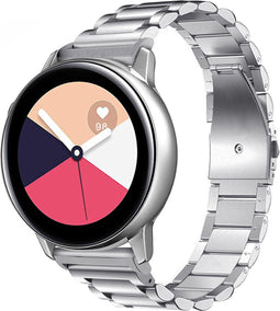 iMoshion Bandje Geschikt voor Samsung Galaxy Watch Active 2 (44mm) / Galaxy Watch Active 2 (40mm) / Galaxy Watch (42mm) / Galaxy Watch 40 mm / Galaxy Watch 3 41mm - iMoshion Stalen bandje - Zilver