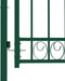 vidaXL - Poort - met - speerpunten - 100x100 - cm - staal - groen