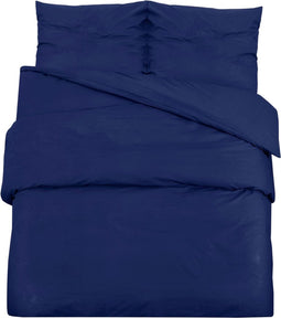 vidaXL - Dekbedovertrekset - 240x220 - cm - katoen - marineblauw