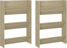 vidaXL-Wandschoenenkasten-2-st-60x18x90-cm-spaanplaat-sonoma-eiken