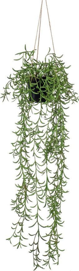Emerald Kunstplant hangend in pot senecio 70 cm