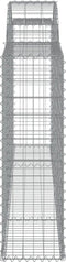 vidaXL - Schanskorven - 5 - st - gewelfd - 300x30x100/120 - cm - ijzer
