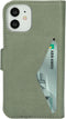 Mobiparts iPhone 12 Mini - Classic Wallet Case - Ruimte voor pasjes - Groen