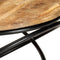 vidaXL - Salontafel - 60x60x40 - cm - massief - ruw - mangohout - zwart