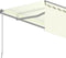 vidaXL - Luifel - handmatig - uittrekbaar - met - rolgordijn - 5x3 - m - crèmekleurig