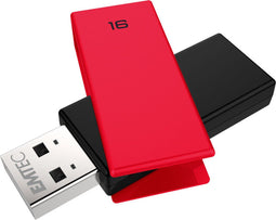 Emtec C350 Brick - USB 2.0 - 16GB - Rood
